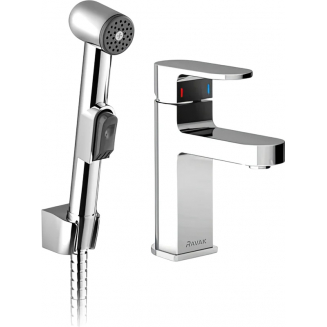 Смеситель для раковины RAVAK Chrome CR 112.00 с гигиеническим душем, хром