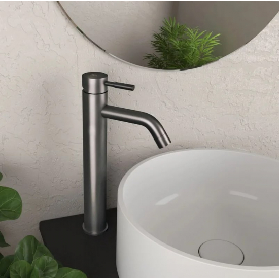 Смеситель для раковины RUSH Melos SUS1101-12Grey из нержавеющей стали, графит