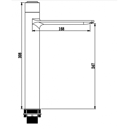 Смеситель для раковины SAVOL S-601810GH чёрный