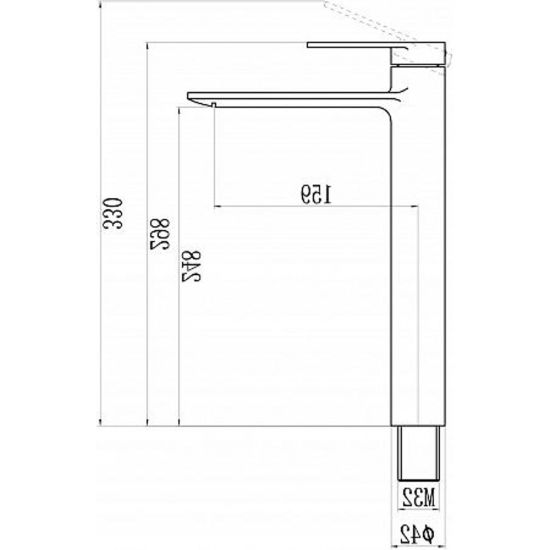 Смеситель для раковины SAVOL S-601811GH чёрный