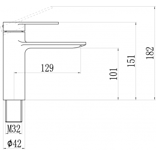 Смеситель для раковины SAVOL S-601811J хамелеон
