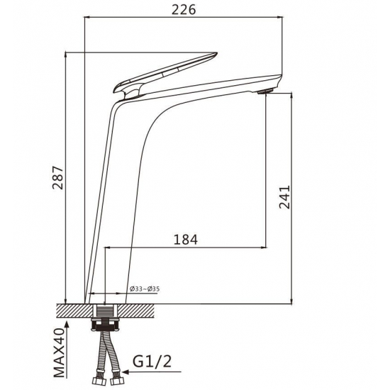 Смеситель для раковины SAVOL S-JD9211Q графит