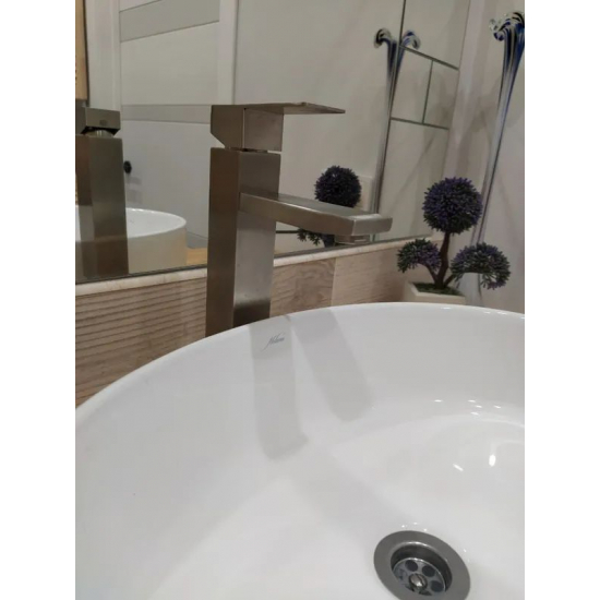 Смеситель для раковины SAVOL S-SUS2001 из нержавеющей стали, сатин