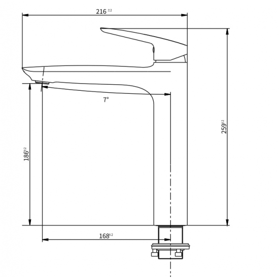 Смеситель для раковины SAVOL SK-H7210 хром