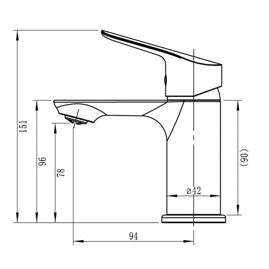 Смеситель для раковины SOLE Como S071C хром