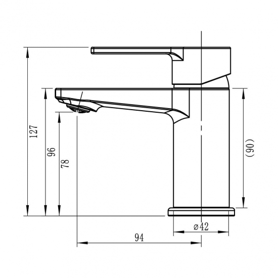 Смеситель для раковины SOLE Ladoga S081C хром