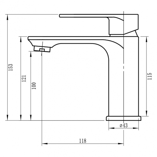 Смеситель для раковины SOLE Powell S171C хром