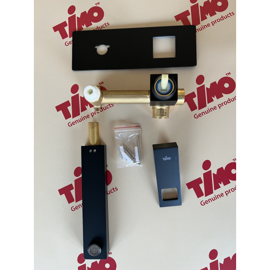 Смеситель для раковины TIMO Briana 7171/03SM С ВНУТРЕННЕЙ ЧАСТЬЮ чёрный