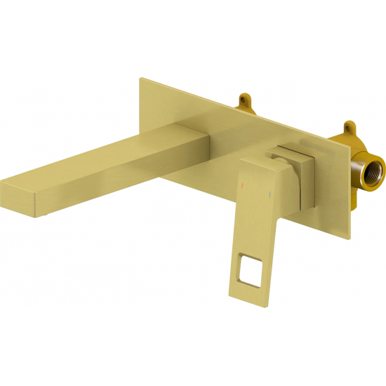 Смеситель для раковины TIMO Briana 7171/17SM С ВНУТРЕННЕЙ ЧАСТЬЮ золото матовое