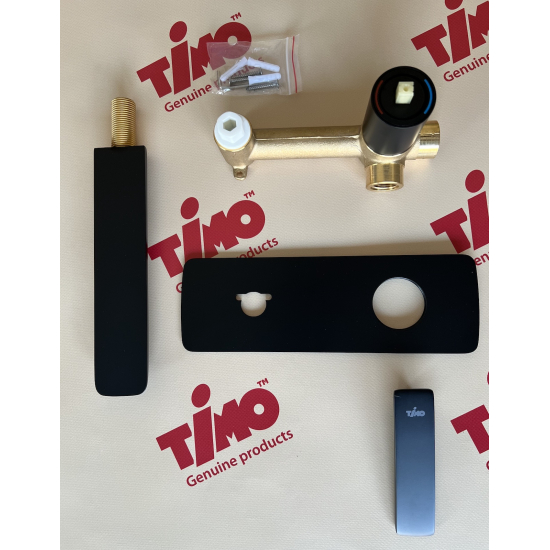 Смеситель для раковины TIMO Helmi 4071/03SM С ВНУТРЕННЕЙ ЧАСТЬЮ чёрный