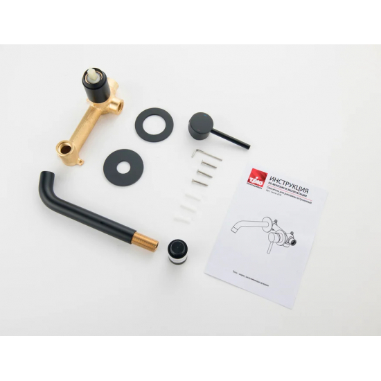 Смеситель для раковины TIMO Saona 2372/03SM С ВНУТРЕННЕЙ ЧАСТЬЮ чёрный