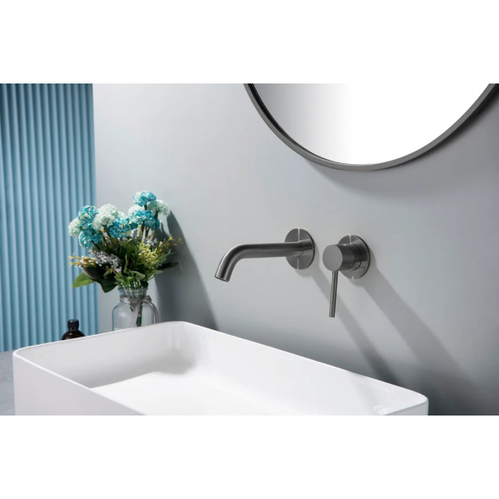 Смеситель для раковины TIMO Saona 2372/18SM С ВНУТРЕННЕЙ ЧАСТЬЮ черное золото