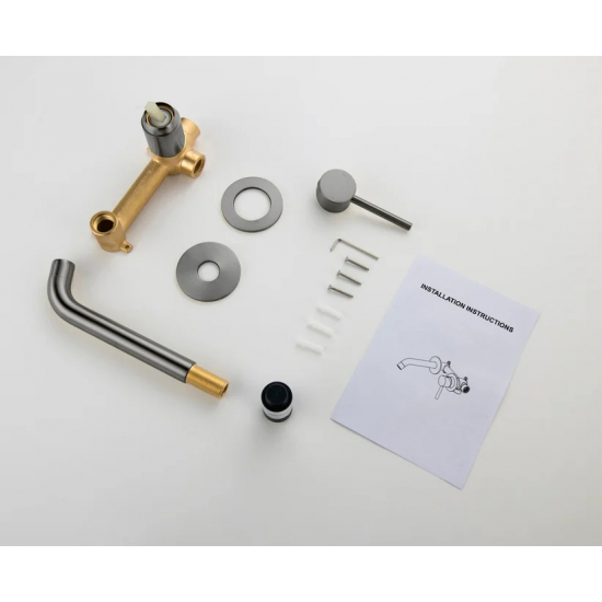 Смеситель для раковины TIMO Saona 2372/18SM С ВНУТРЕННЕЙ ЧАСТЬЮ черное золото