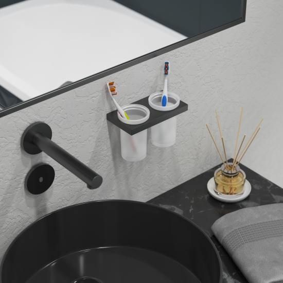 Смеситель для раковины TIMO Saona 2373/03SM С ВНУТРЕННЕЙ ЧАСТЬЮ чёрный