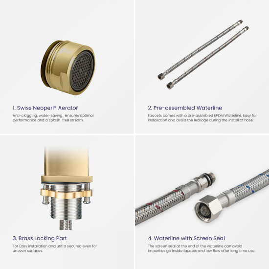 Смеситель для раковины TIMO Selene 2061/17F золото