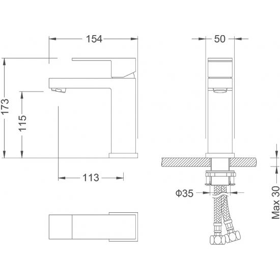 Смеситель для раковины TIMO Selene 2061/17F золото