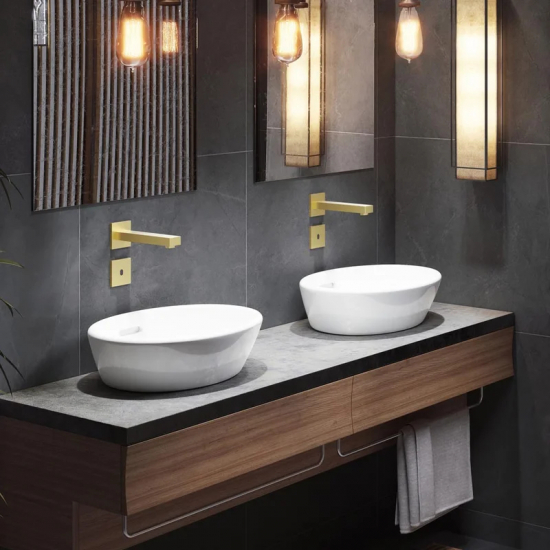 Смеситель для раковины TIMO Selene 2073/17SM С ВНУТРЕННЕЙ ЧАСТЬЮ золото матовое