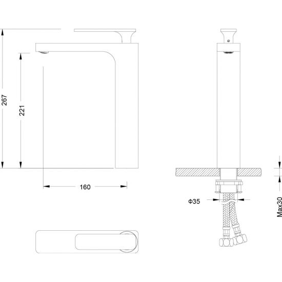 Смеситель для раковины TIMO Torne 4311/00F хром