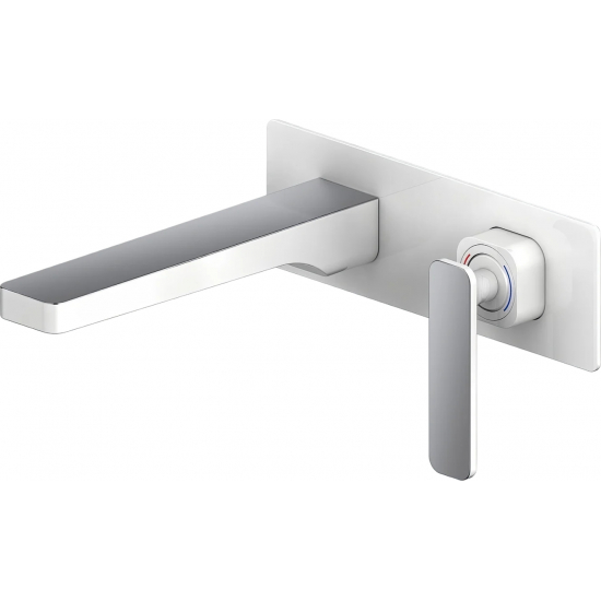 Смеситель для раковины TIMO Torne 4371/00-16SM С ВНУТРЕННЕЙ ЧАСТЬЮ белый/хром