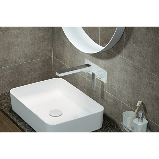 Смеситель для раковины TIMO Torne 4371/00-16SM С ВНУТРЕННЕЙ ЧАСТЬЮ белый/хром