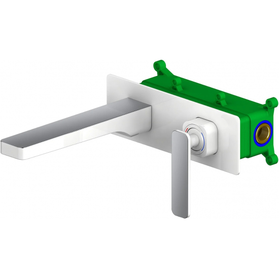 Смеситель для раковины TIMO Torne 4371/00-16SM С ВНУТРЕННЕЙ ЧАСТЬЮ белый/хром