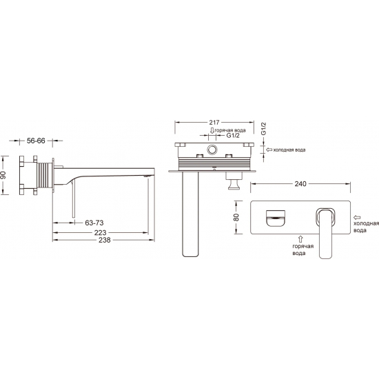 Смеситель для раковины TIMO Torne 4371/17SM С ВНУТРЕННЕЙ ЧАСТЬЮ золото