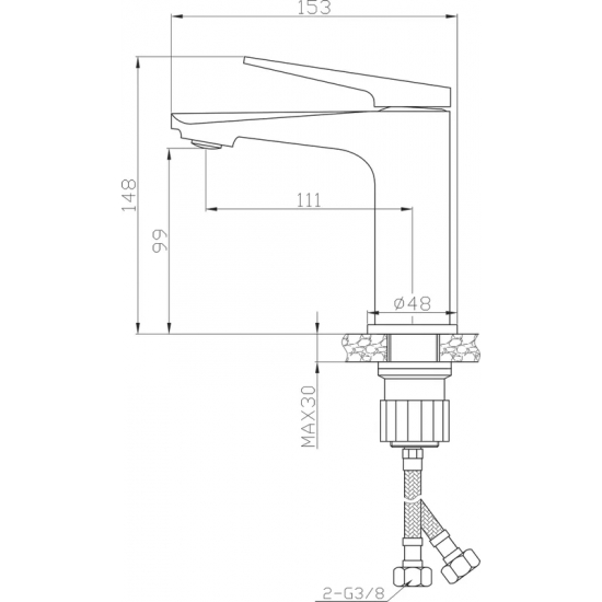 Смеситель для раковины TOKITO Kin TOK-KIN-1011 золотой