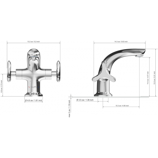 Смеситель для раковины TOKITO Mia TOK-MIA-1011 хром