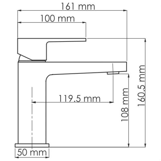 Смеситель для раковины WASSERKRAFT Abens 2003 чёрный матовый