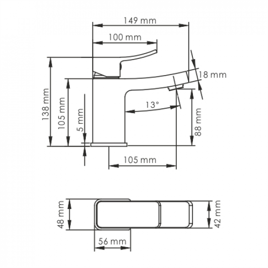 Смеситель для раковины WASSERKRAFT Aller 1063 хром