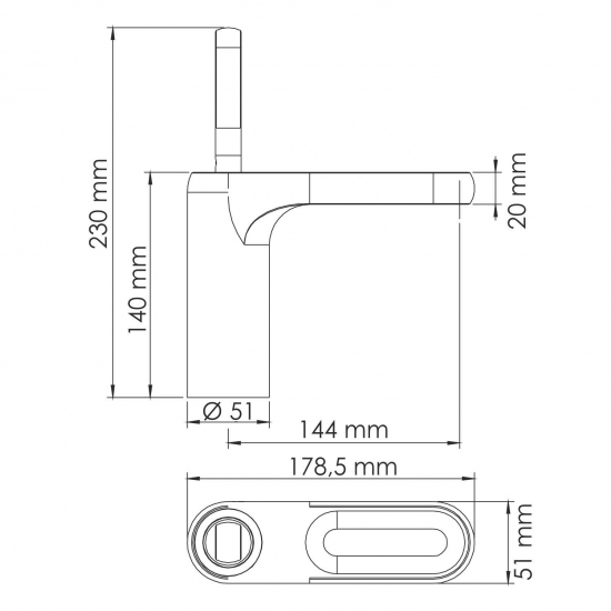 Смеситель для раковины WASSERKRAFT Kammel 1803 хром