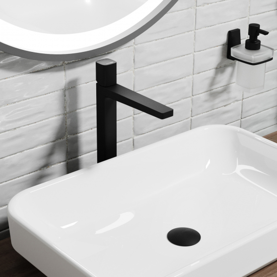 Смеситель для раковины WASSERKRAFT Nuthe 9103H чёрный матовый