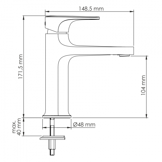 Смеситель для раковины WASSERKRAFT Weida 3103 хром