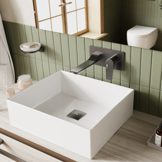 Смеситель для раковины WASSERKRAFT Wiese 8430 С ВНУТРЕННЕЙ ЧАСТЬЮ оружейная сталь