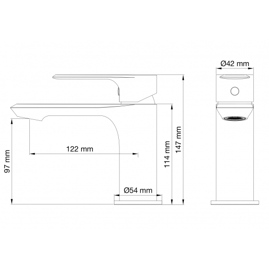 Смеситель для раковины WONZON & WOGHAND Brilliant WW-88018079-CR хром