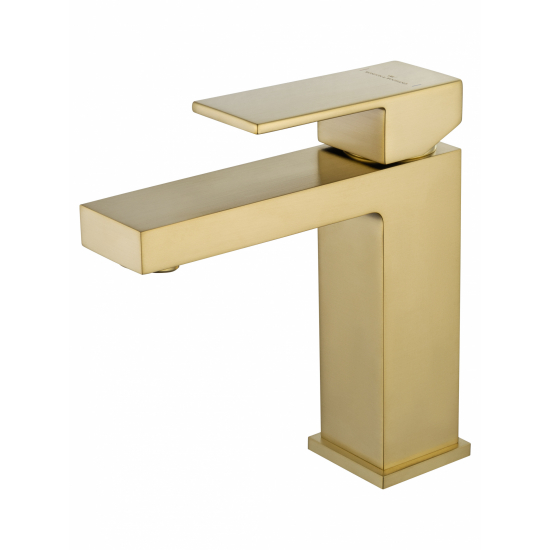 Смеситель для раковины WONZON & WOGHAND Cube WW-88139016-BG брашированное золото