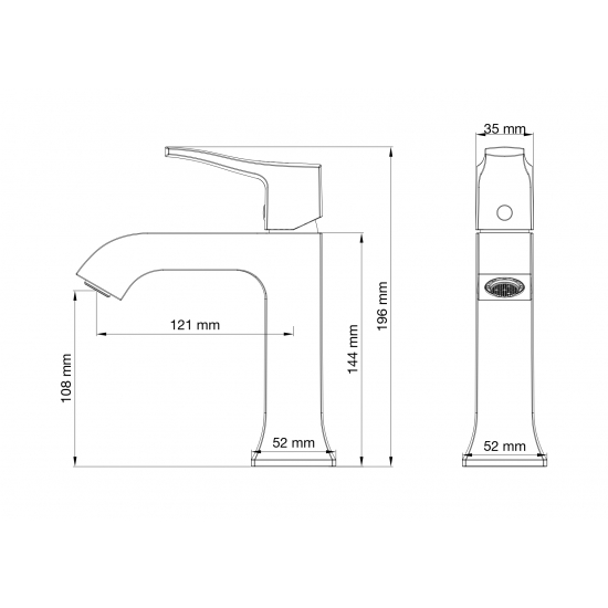 Смеситель для раковины WONZON & WOGHAND Flex WW-88018072-CR хром