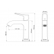 Смеситель для раковины WONZON & WOGHAND Flex WW-88018072-CR хром