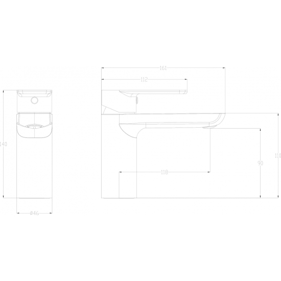 Смеситель для раковины WONZON & WOGHAND Line WW-A40732-MW белый матовый