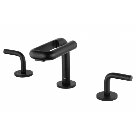 Смеситель для раковины WONZON & WOGHAND Loop WW-131-00-508 чёрный матовый