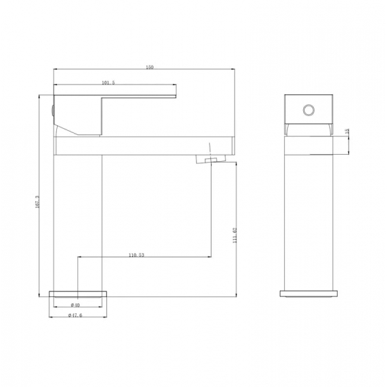 Смеситель для раковины WONZON & WOGHAND WW-A40982-BG брашированное золото