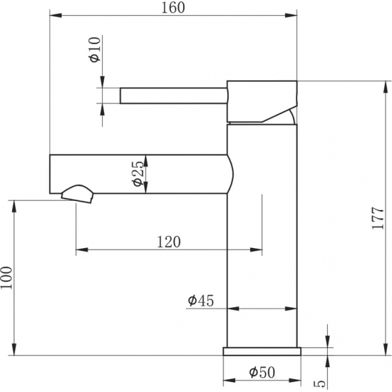 Смеситель для раковины WONZON & WOGHAND WW-H9089-BG брашированное золото