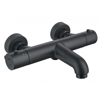 Смеситель для ванны AQUATEK Вега AQ1043MB с термостатом, матовый чёрный