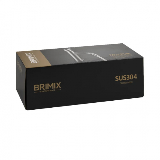 Смеситель для ванны BRIMIX 9329 из нержавеющей стали, сатин