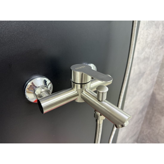 Смеситель для ванны BRIMIX 9394 из нержавеющей стали, сатин