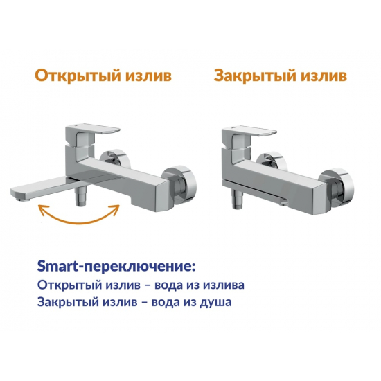 Смеситель для ванны CERSANIT Wisla A63056 хром