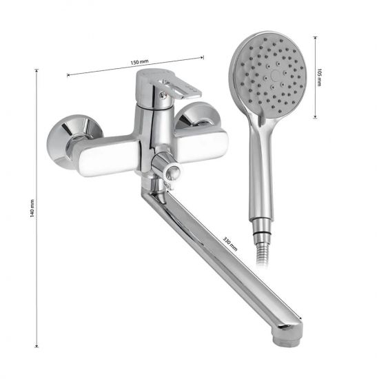Смеситель для ванны CONSUL 4970 хром