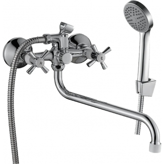 Смеситель для ванны DECOROOM DR51045-White белый/хром