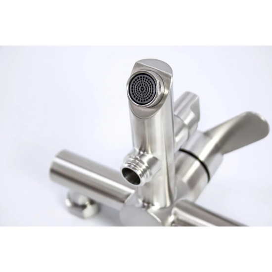 Смеситель для ванны FMARK FS8204 из нержавеющей стали, сатин