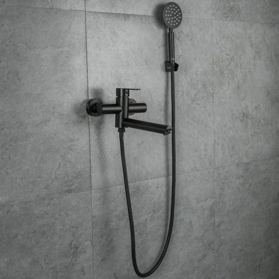 Смеситель для ванны FRAP H801-6 F32801-6 чёрный